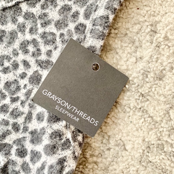 NWT Grayson Threads Gray Leopard Tank Shorts Pajama Sleep Set - Picture 6 of 8
